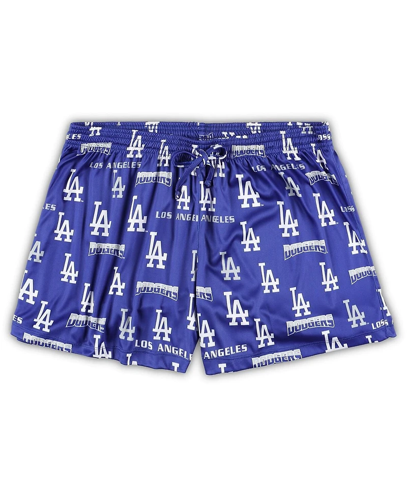 Women's Concepts Sport White, Royal Los Angeles Dodgers Plus Tank Top and Shorts Sleep Set
