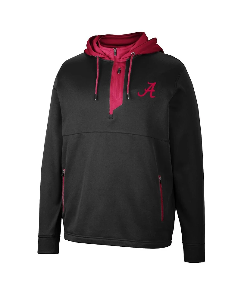 Men's Colosseum Alabama Crimson Tide Luge 3.0 Quarter-Zip Hoodie