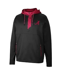 Men's Colosseum Alabama Crimson Tide Luge 3.0 Quarter-Zip Hoodie