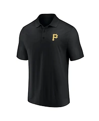 Men's Fanatics Black, Gold Pittsburgh Pirates Dueling Logos Polo Shirt Combo Set