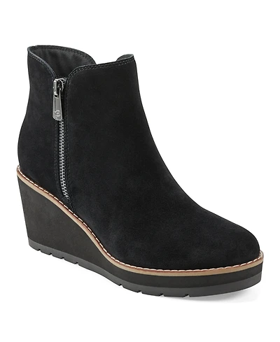 Easy Spirit Women's Jayda Round Toe Casual Wedge Booties