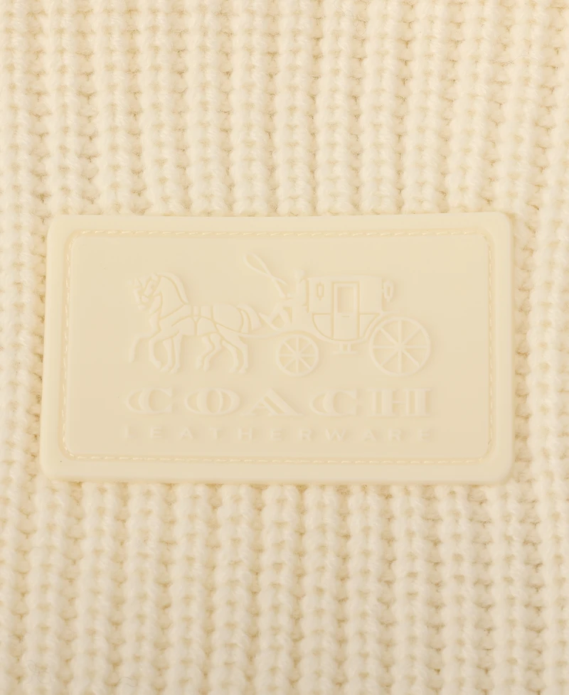 Coach Women's Rubber Patch Knit Cape Sweater