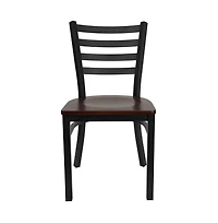 Emma+Oliver 2 Pack Ladder Back Metal Restaurant Chair