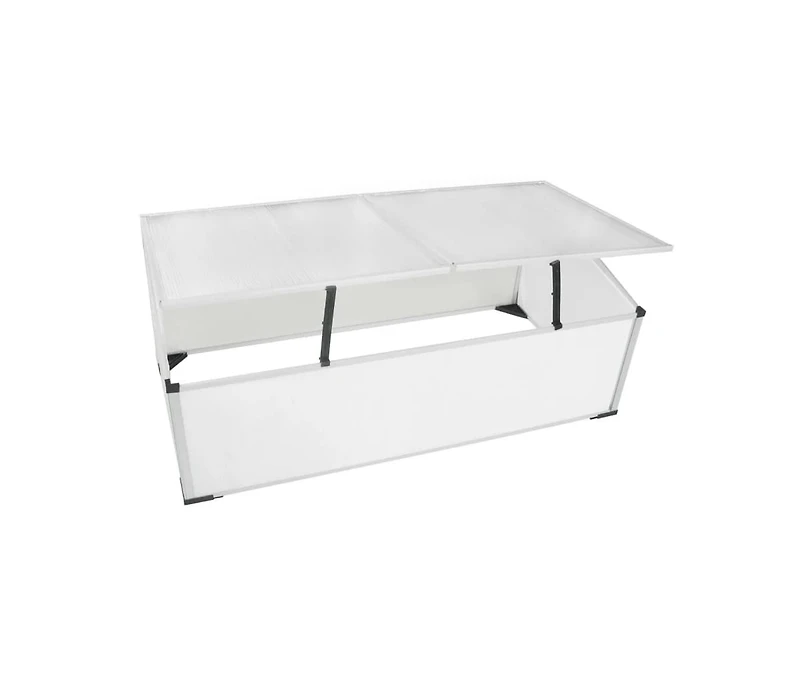 vidaXL Cold Frame 2 Lids 3' 7" x 1' 4" x 1' 10"