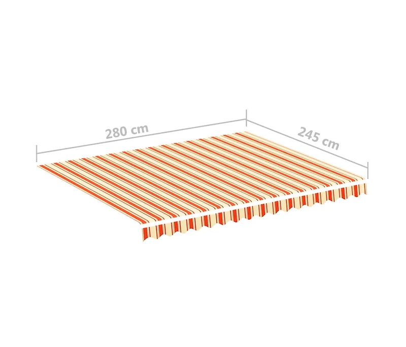 Replacement Fabric for Awning Yellow and Orange 9.8'x8.2'