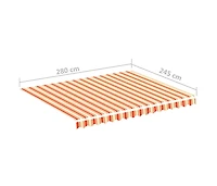 Replacement Fabric for Awning Yellow and Orange 9.8'x8.2'