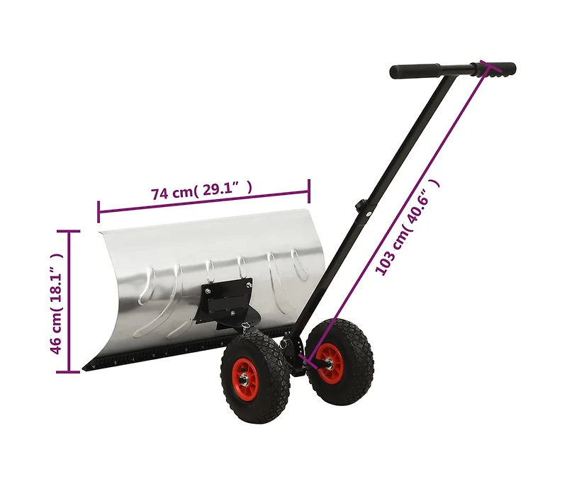 Manual Snow Shovel with Wheels