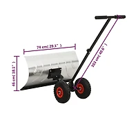 Manual Snow Shovel with Wheels