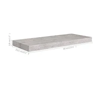 Floating Wall Shelves 4 pcs Concrete Gray 23.6"x9.3"x1.5" Mdf