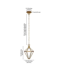Hudson & Canal Adara 10" Wide Pendant with Glass Shade