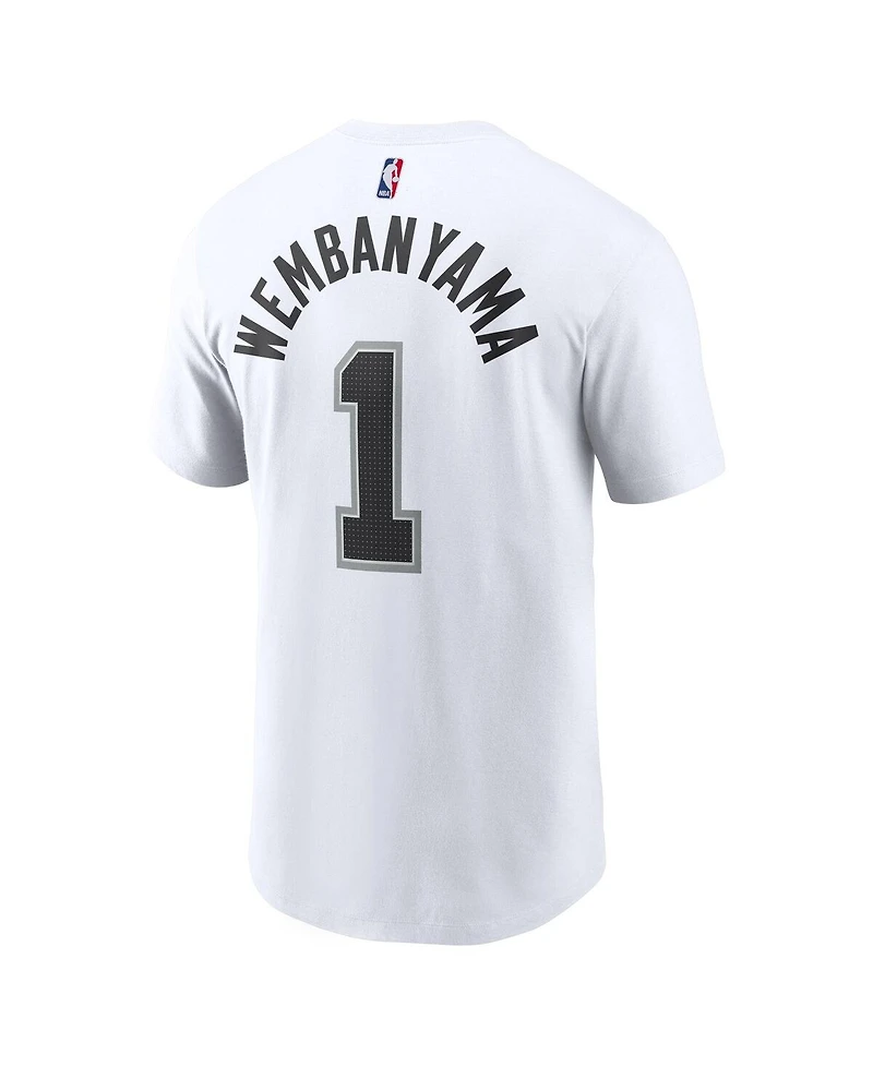 Men's Nike Victor Wembanyama White San Antonio Spurs 2023 Nba Draft First Round Pick Name and Number T-shirt