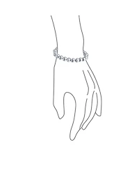 Bling Jewelry Stackable Sterling Silver Bead Ball Stretch Bracelet