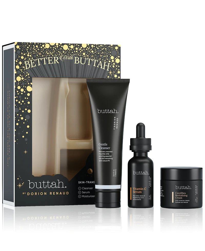 Buttah Skin 3-pc Skin Transforming Kit with CocoShea Revitalizing Cream