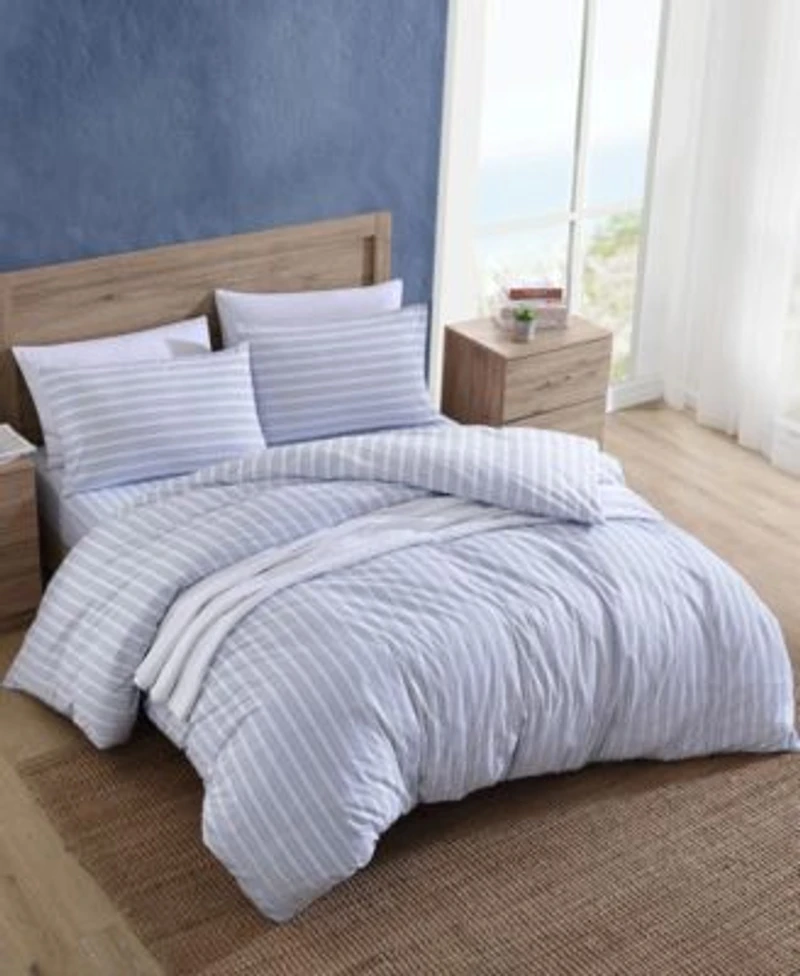 Nautica Beaux Stripe Cotton Reversible Duvet Covers