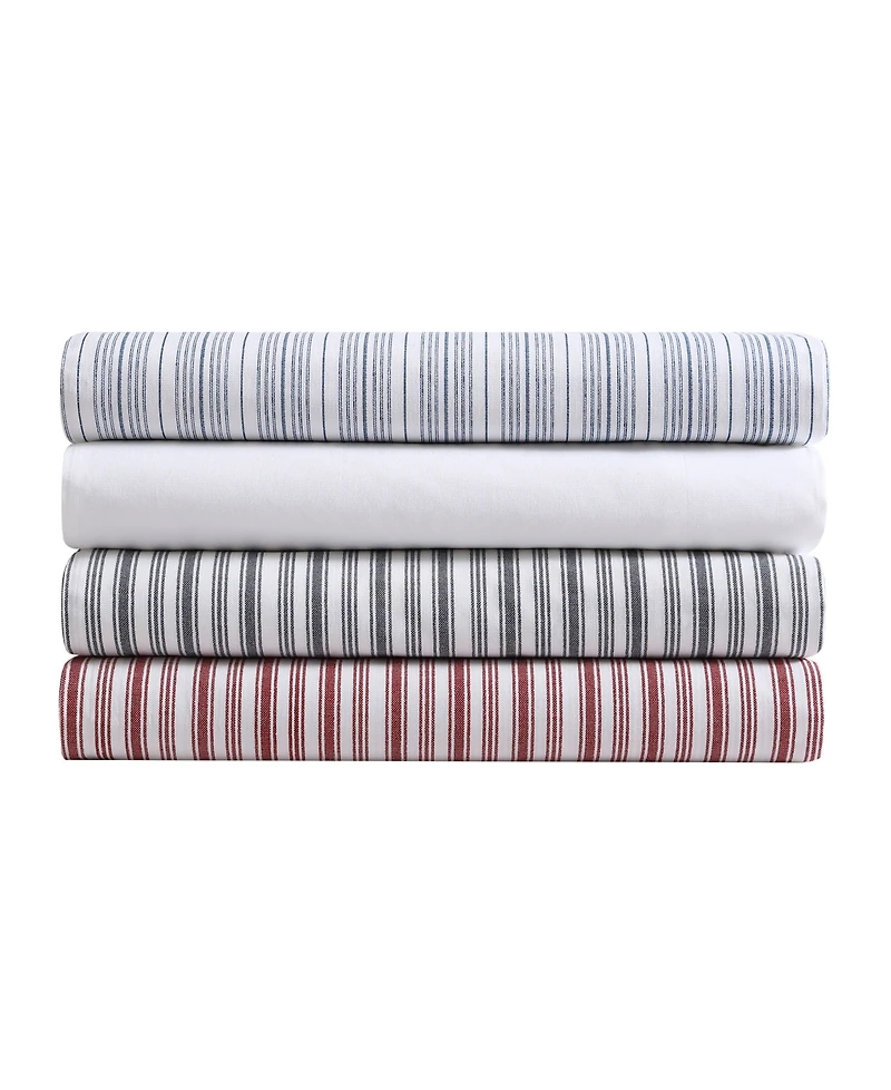 Nautica Solid Cotton Percale Fitted Sheet
