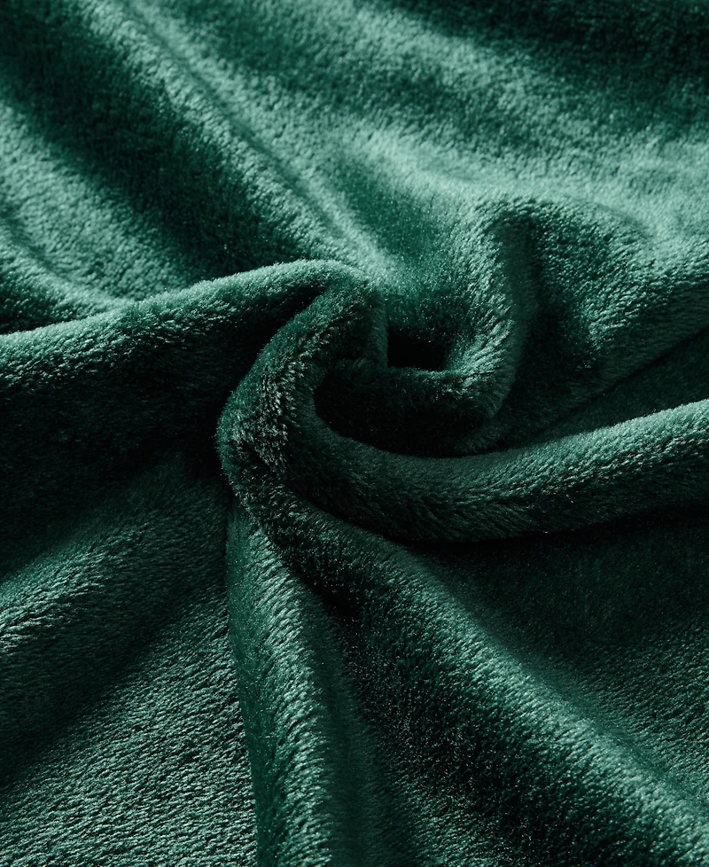 Nautica Solid Ultra Soft Plush Fleece Blanket