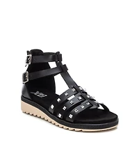 Women's Flat Sandals With Gold Studs By Xti