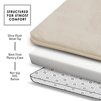 Ultra Soft Non-Slip Plush Memory Foam Bath Rug - Large 20"x32" Tiled Design