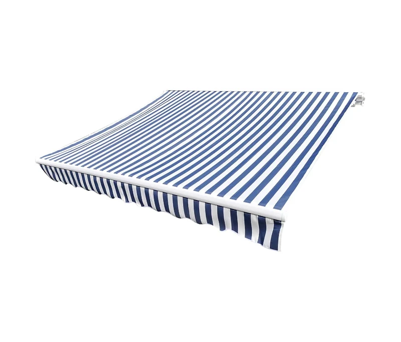 vidaXL Awning Top Canvas Blue & White 9' 10"x8' 2" (Frame Not Included)