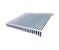 vidaXL Awning Top Canvas Blue & White 9' 10"x8' 2" (Frame Not Included)