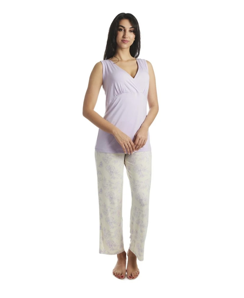 Everly Grey Maternity Analise During & After 5-Piece Maternity/Nursing Sleep Set
