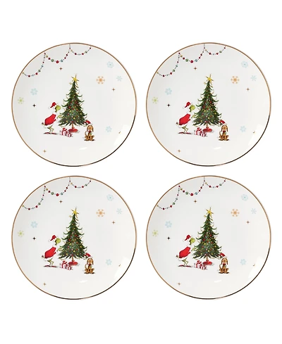 Lenox Merry Grinchmas Porcelain Dinner Plates, Set of 4
