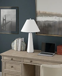 Hudson & Canal Ingalls 28" Tall Monochrome Table Lamp with Linen Shade