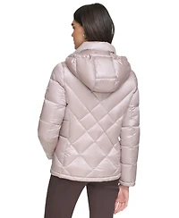 Calvin Klein Women's Shine Hooded Packable Puffer Coat, Created for Macy's