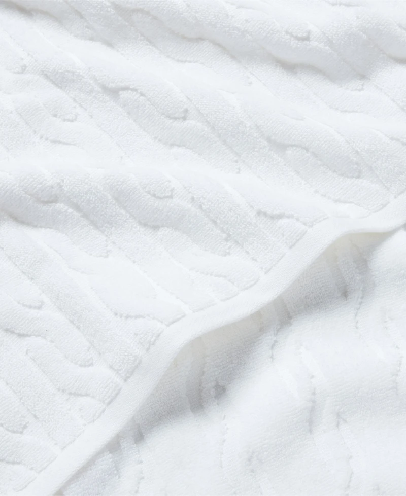 Lauren Ralph Sanders Cable Bath Towel, 30" x 56"