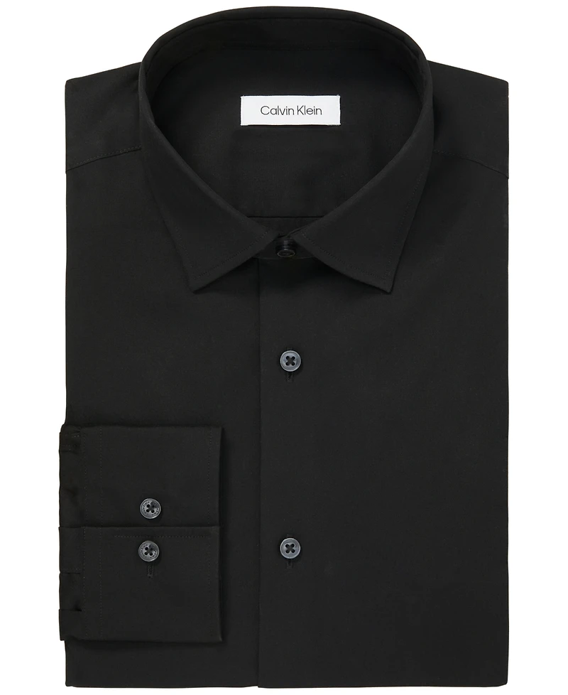 Calvin Klein Men's Refined Cotton Stretch Slim Fit Dress Shirt