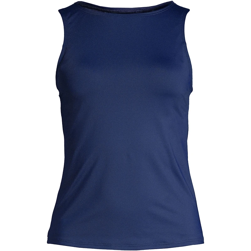 Lands' End Women's Dd-Cup High Neck Upf 50 Modest Tankini Swimsuit Top