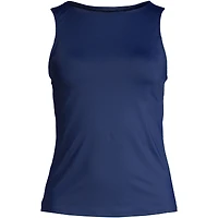 Lands' End Women's Dd-Cup High Neck Upf 50 Modest Tankini Swimsuit Top