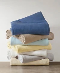 Madison Park Freshspun Basketweave Cotton Blanket, Twin