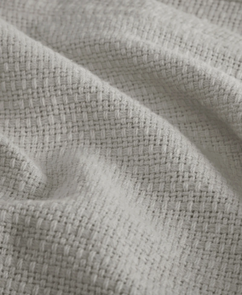 Madison Park Freshspun Basketweave Cotton Blanket