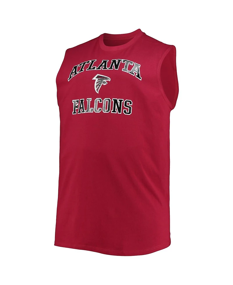 Men's Red Atlanta Falcons Big and Tall Muscle Tank Top