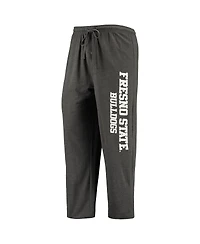 Men's Concepts Sport Heathered Charcoal, Red Fresno State Bulldogs Meter T-shirt and Pants Sleep Set