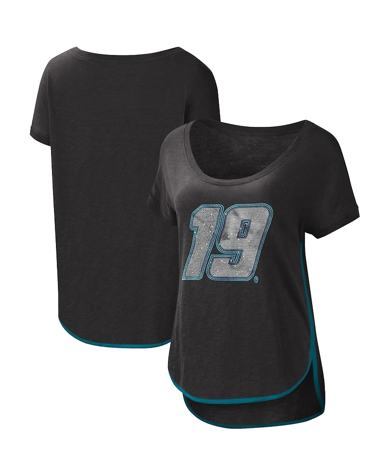 Women's G-iii 4Her by Carl Banks Black Martin Truex Jr Rookie Scoop Neck T-shirt