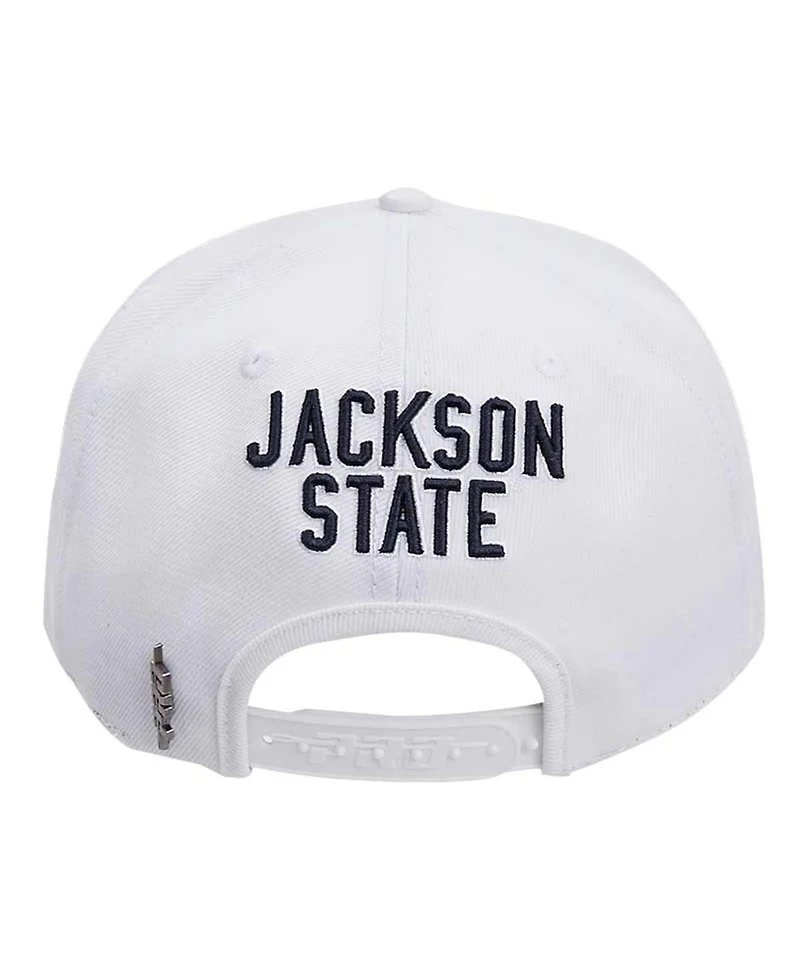 Men's Pro Standard White Jackson State Tigers Mascot Evergreen Wool Snapback Hat