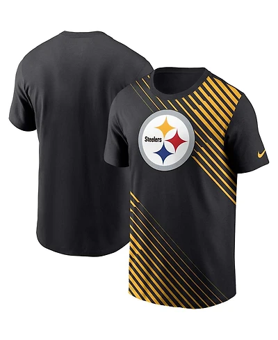 Men's Nike Black Pittsburgh Steelers Yard Line Fashion Asbury T-shirt