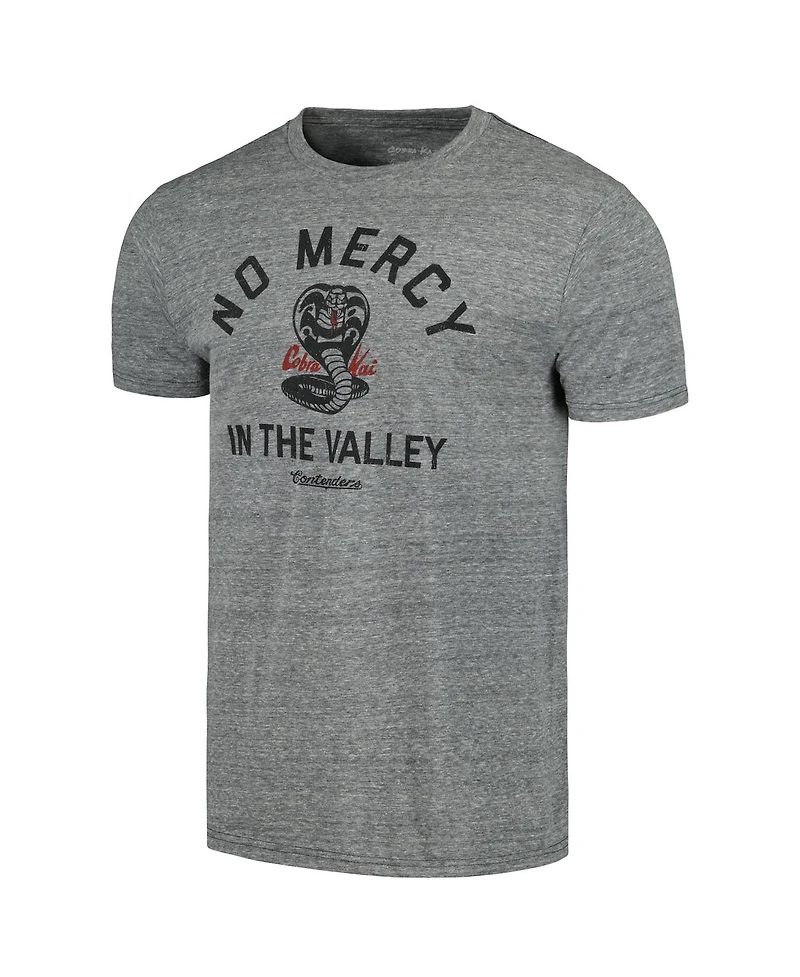 Men's Contenders Clothing Heather Gray Cobra Kai No Mercy The Valley T-shirt