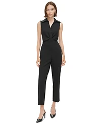 Calvin Klein Women's Elastic-Back Ankle Pants