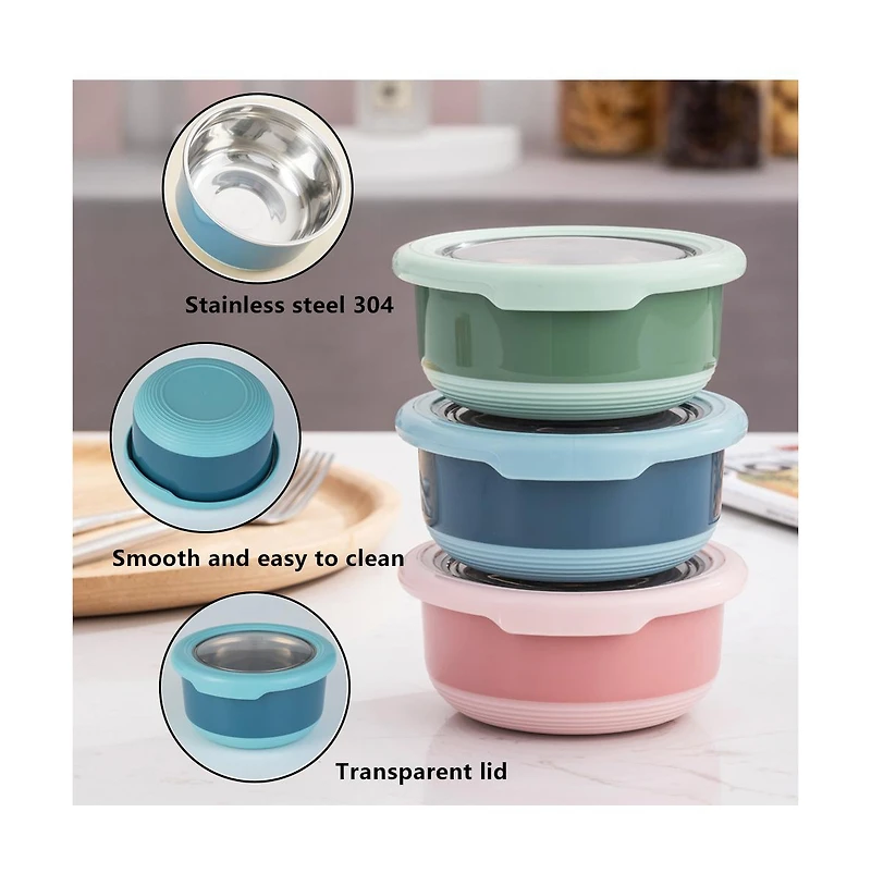 Lille Home 7.5 Oz Leakproof Dressing Containers for Condiments, Dips, Set of 3