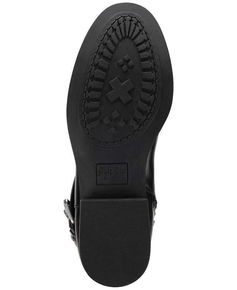 Style & Co Women's Maliaa Buckled Riding Boots, Created for Macy's