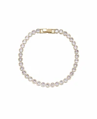 Ettika Cubic Zirconia Chain 18K Gold Plated Tennis Bracelet