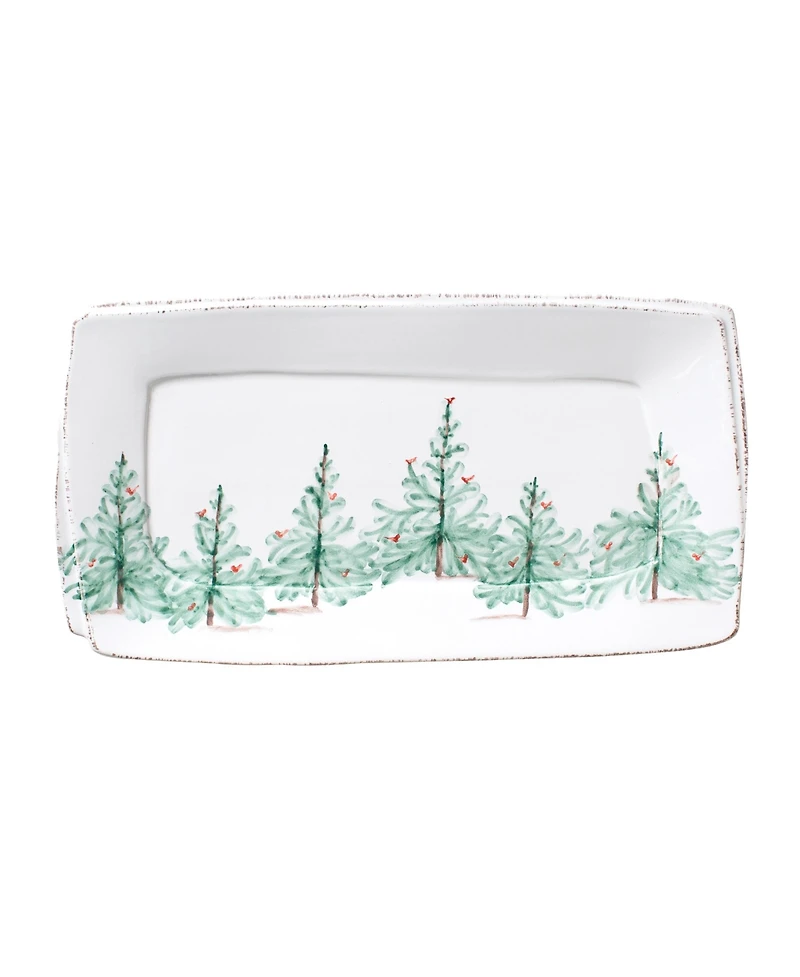 Vietri Melamine Lastra Holiday Rectangular Platter 18"