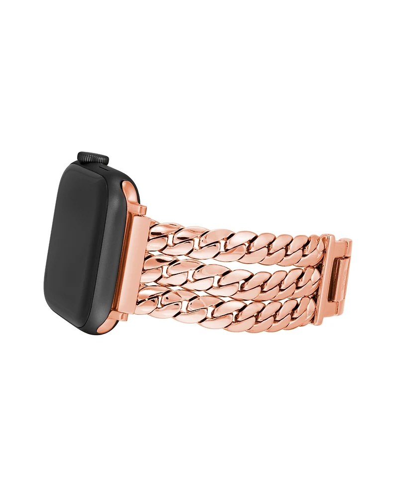 Anne Klein Women's Multi Chain Alloy Metal Link Band designed for Apple Watch 42mm (Series 1-3 only) & 44/45/46/49mm (Ultra Ultra 2)