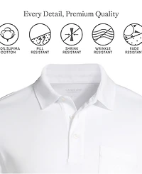 Lands' End Big & Tall Short Sleeve Cotton Supima Polo Shirt with Pocket