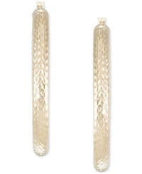 Textured Pear Hoop Earrings in 14k Gold-Plated Sterling Silver