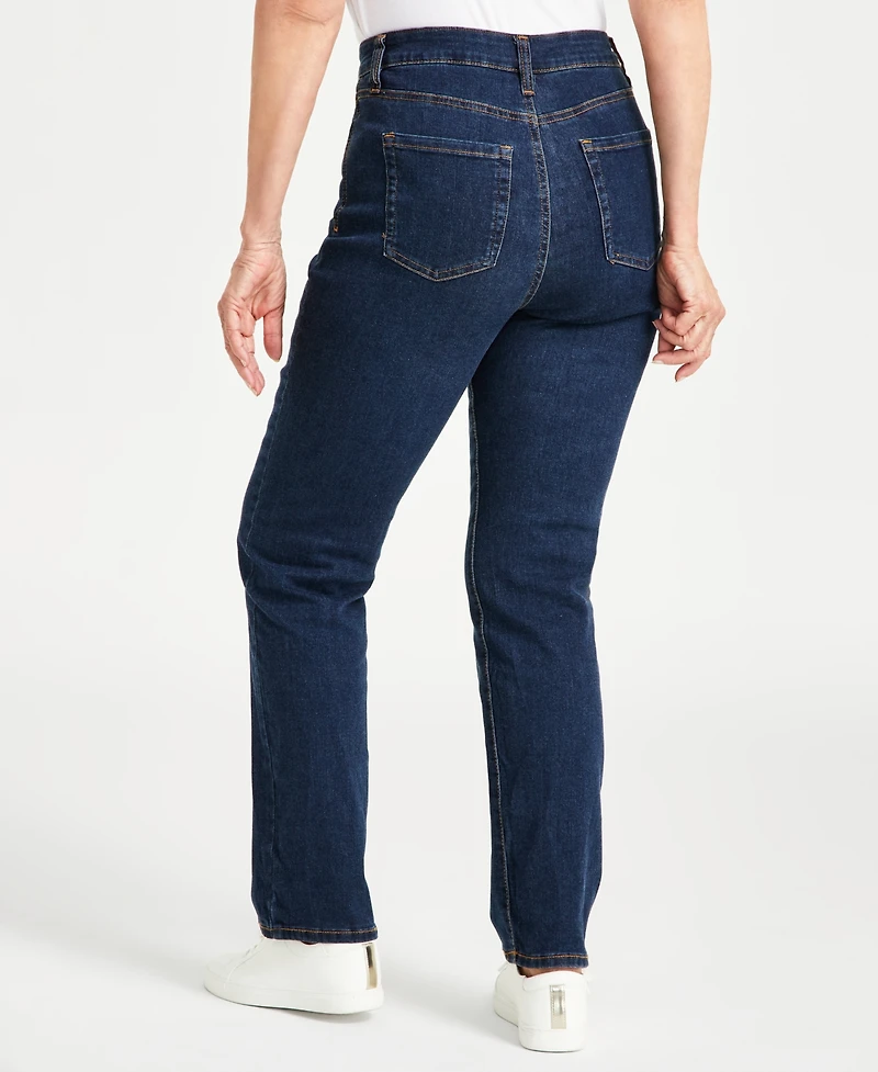 Style & Co Women's Curvy Straight-Leg High Rise Jeans