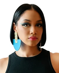 Swanky Designs Zahara Geo Curve Drop Earrings